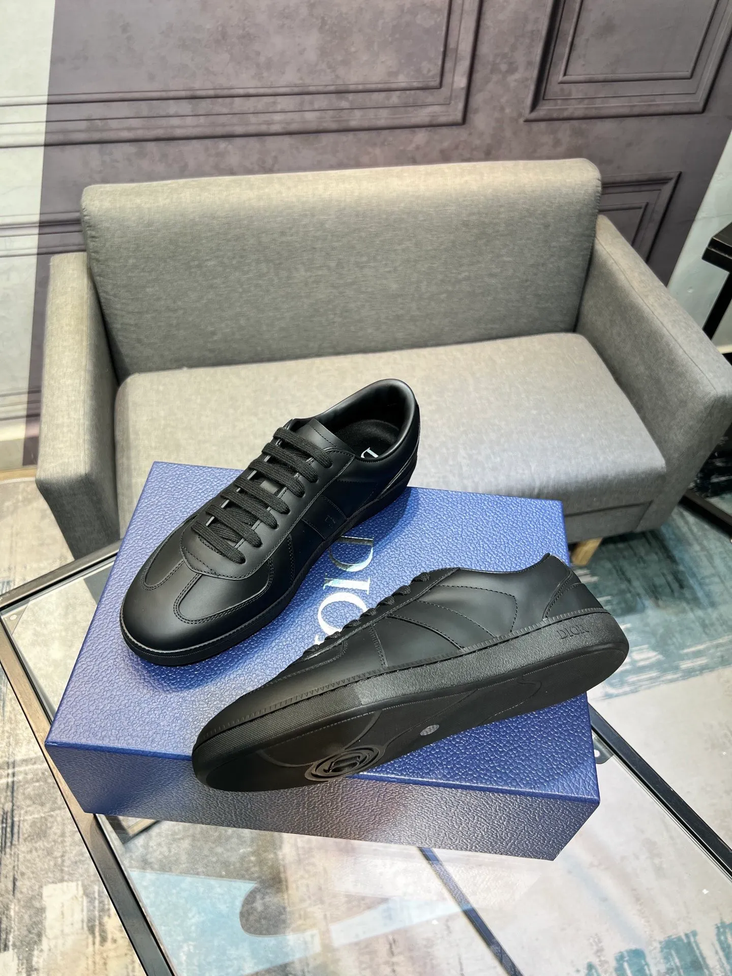 Men's men's shoes 💰560〖Audio⁠Di‎〗Dior2025⁠new‎ B01 training⁠德‎shoes Material⁠surface‎: layer⁠head‎leather⁠cow‎+lining cowhide‎ TPU original bottom⁠large⁠version‎ code number‎: male 39-45 <Male 38 46 done>